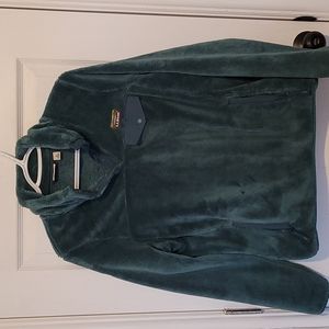 L.L. BEAN hi pile fleece sweater teal